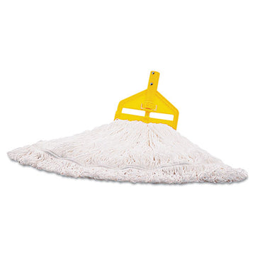 Rubbermaid® Commercial Nylon Finish Mop Head, Medium, White, 6-carton freeshipping - TVN Wholesale